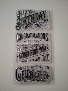 Clear Craft Stamps Inkadinkado Celebrations Karten basteln Basteln unbenutzt - Bild 1 von 1