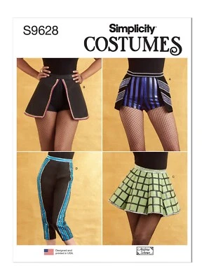 SIMPLICITY 9628 MISSES COSTUME SKIRT PANTS Sewing Pattern Size 6-14 14-22 - Image 1 of 4