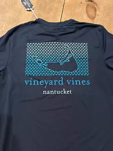 Vineyard Vines Men's LS Nantucket Performance Shirt Blue Large New But Washed - Picture 1 of 12