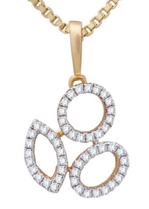 1.00ct Natural Round Diamond 14k BIS Hallmarked Yellow Gold Wedding Pendant - Picture 1 of 4