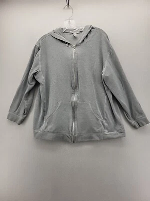 Sudadera Dressbarn Mujer Mujer 1X Plus Elastizada Cremallera Completa Sudadera con Capucha Manga 3/4 Foto 1 de 4