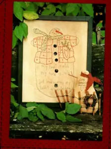 Cold Hands Warm Heart Wall Stitchery & Snowman Doll Pattern Primitive Ornament - Picture 1 of 3