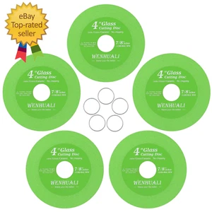 5 Pcs Glass Cutting Disc for Angle Grinder 4" X 7/8” Glass Ceramic Diamond - Picture 1 of 12