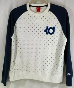 Nike Kevin Durant Pullover Sweatshirt Mens XL Blue White L/Sleeve Crew Neck - Picture 1 of 9
