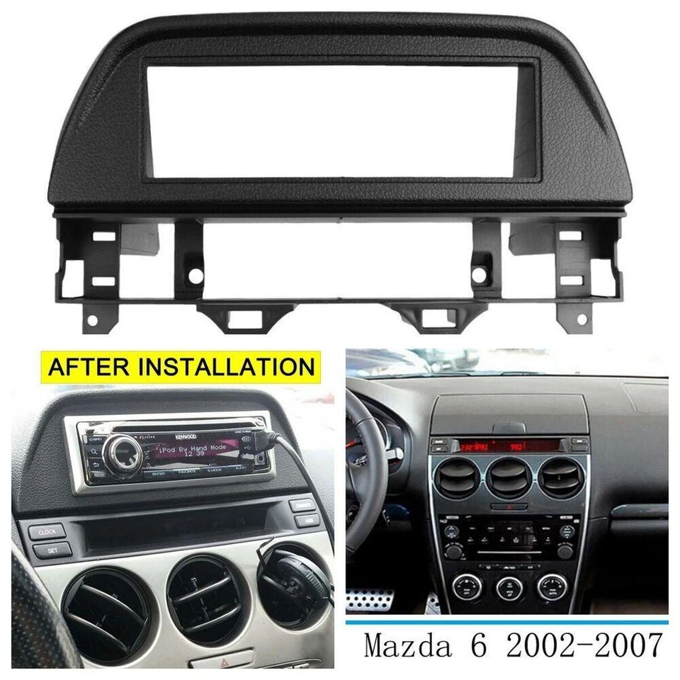 1 Din Fascia Fit For Mazda 6/Atenza 02-07 DVD Dash Mount Trim Kit Frame Plate - Image 1 of 1