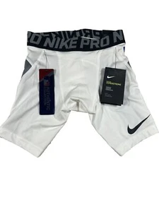 Nike Boys Pro Heist Baseball White Slider Shorts Tight Fit Size Extra Small - Picture 1 of 4