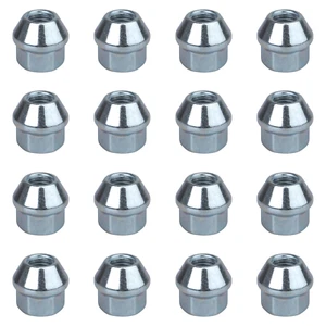 (16 Pack) Tusk Factory Style Tapered Chrome Lug Nut 10mm x 1.25mm Thread Pitch - Picture 1 of 6