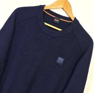 Boss 3XL "Kesom" (Pit To Pit 27"=69 cm) Navy Blue Jumper (V1317) - Picture 1 of 10