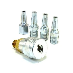 Schrader - Twist Lock Schnellkupplung Luftschlauch Verbinder Armaturen 1/4 NPT Stecker Set - Bild 1 von 5