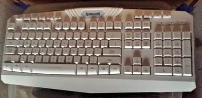 Redragon S101W Wired Gaming Keyboard only (White) Tested And Working RGB Backlit - Image 1 of 4
