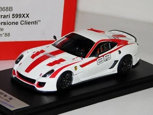 FERRARI 599XX VERSIONE CLIENTI WHITE RED CAR #88 LOOKSMART LS368B 1/43 - Picture 1 of 1