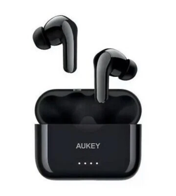 Aukey True Wireless Earbuds with Charging Case, Black (EP-T28) SEALED FREE SHIP - Image 1 of 4