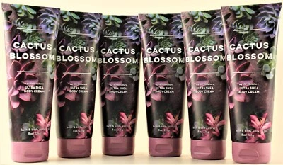 QTY 6 - Bath & Body Works CACTUS BLOSSOM Body Cream Lotion Moisturizer 8oz - Image 1 of 2