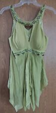 Sue Wong Nocturne Green Silk Beaded Embellished Party Mini Dress Tunic Top Small