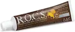 ROCS Kaffee und Tabak Whitening Zahncreme 74g, 3er Pack (3x 74g) WITHOUT BOX - Picture 1 of 2