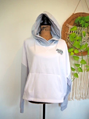 Under Armour WORKOUT SWEAT BE HAPPY White / Gray Hoodie Sweatshirt Loose Fit XL - Image 1 of 4