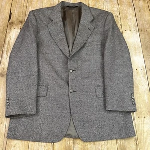 Jos A Bank Wolle Seide Leinen Blazer Sport Mantel 43 Fischgrät Executive Collection - Bild 1 von 12
