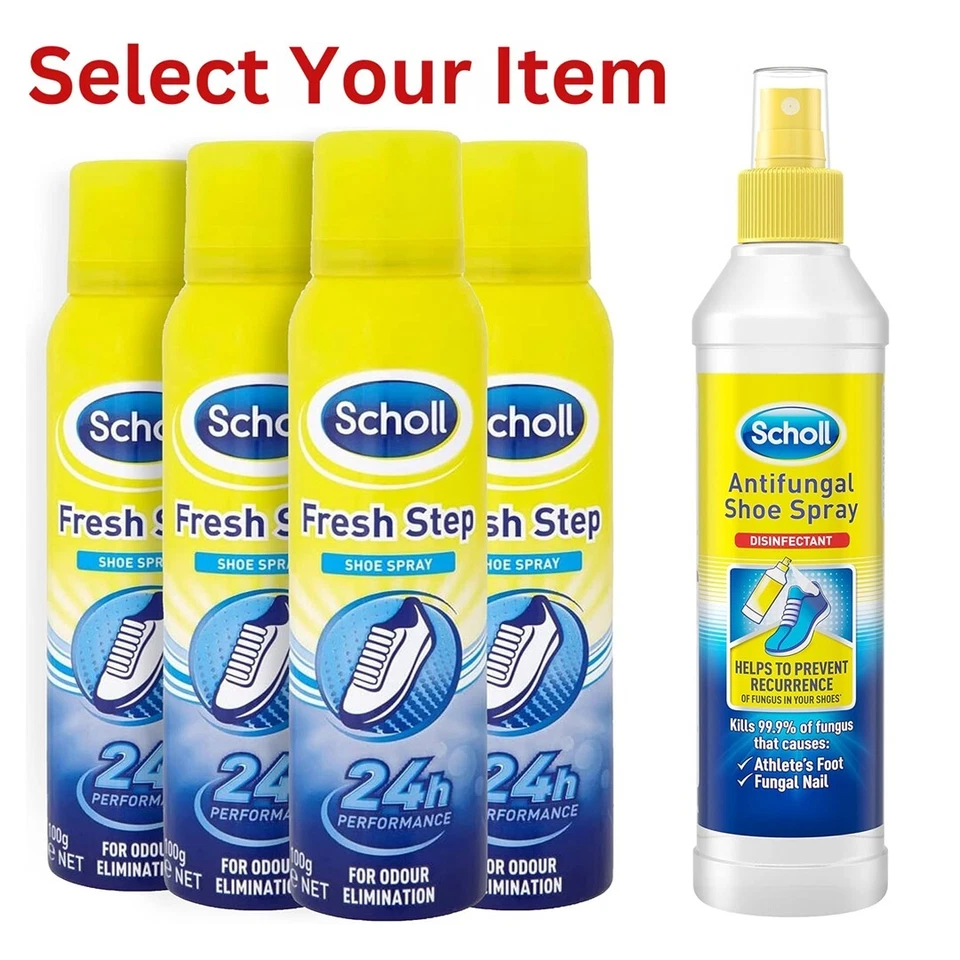 BRANDED Scholl Antifungal & Antiperspirant Shoe Spray Disinfectant Fresh Athlete's Foot