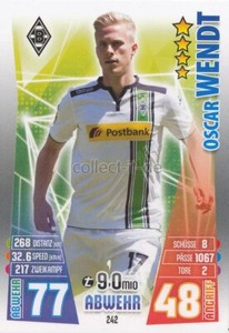 Match Attax 15/16 - 242 - Oscar WENDT