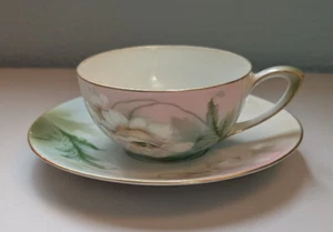 RS Reinhold Schlegelmilch Germany Porcelain Rose Teacup/Saucer Gold Trim Antique - Picture 1 of 12
