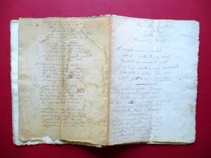 Manuskript Mein Abenteuer in Modena Domenico Ghinassi 1860 um Verse - Bild 1 von 3