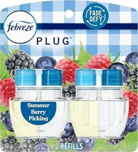 Febreze Plug In Air Freshener, Odor-Fighting Scented Oil Refill, Summer Berry Pi - Picture 1 of 1