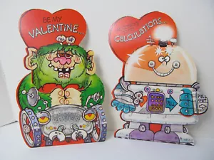 2 biglietti San Valentino bambini mostro e robot estraibili anni 80 ? Pass Around Taglia Vintage Q4 - Foto 1 di 8