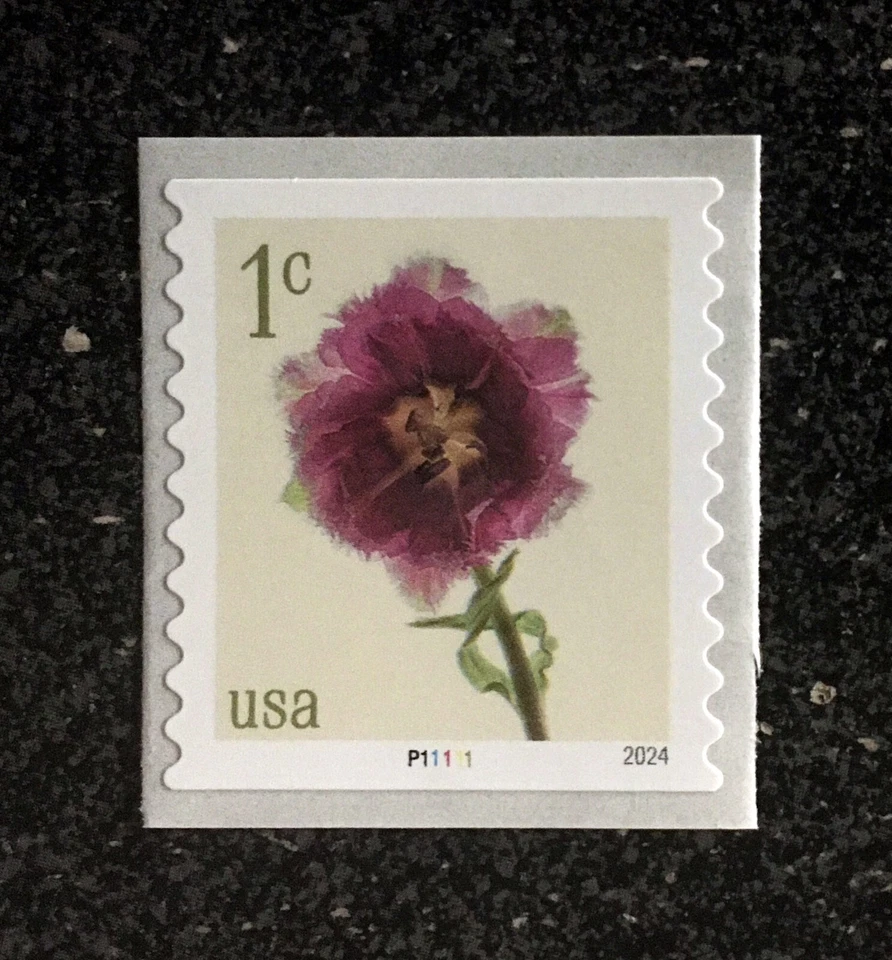 2024USA #5902 1c Fringed Tulips - Plate Number Coil Single - PNC Mint flowers - Image 1 of 1