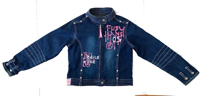 Chaqueta vaquera vintage para niña Fubu con cremallera frontal Foto 1 de 4