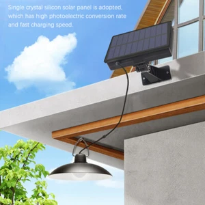 Solar Pendant Light Motion Sensor Led Solar Powered Lamp White Light Chandelier - Picture 1 of 9