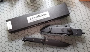 Benchmade Sibert Arvensis fixed Knife Black G-10 119BK - Never Used Or Carried - Picture 1 of 2