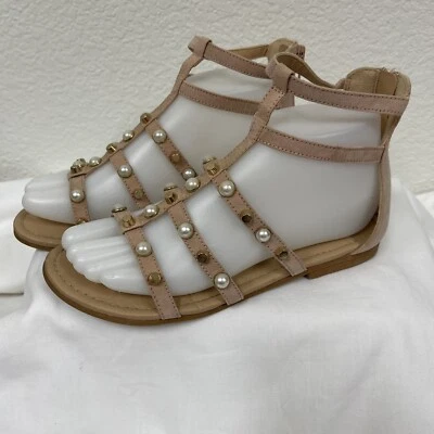 Sandalias Brash Blush Enjauladas Gladiador Electra Perla Tachonadas Para Mujer Talla 4-45 Cremallera Foto 1 de 4