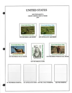 INDCOLL Crow Creek Sioux Tribe Stamps -- Page 09 - Picture 1 of 1