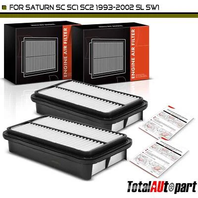 2Pcs Engine Air Filter for Saturn SC 1991-1992 SC1 95-02 SC2 SL SL1 SL1 SW1 SW2 - Image 1 of 4