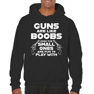 Guns Are Like Boobs Sweatshirt Funny 2nd Amendment 2A Dont Tread on Me Hoodie - Picture 1 of 36