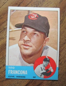 Tito Francona 1963 Topps #248 Trading Card MLB Baseball Cleveland Indians - Picture 1 of 2