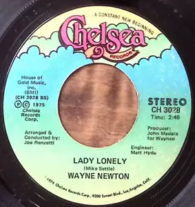 WAYNE NEWTON RUN TO ME/LADY LONELY CHELSEA RECORDS VINYL 45 54-31 - Picture 1 of 3