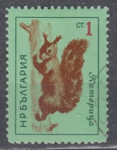 BULGARIA 1963 SC#1261 used 1s st., Tiere, Rede Squirrel. - Picture 1 of 1