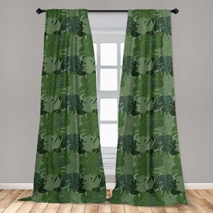 Green Microfiber Curtains 2 Panel Set for Living Room Bedroom in 3 Sizes - Picture 1 of 2