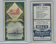 H46-6 Hill's, Battleship & Crest, 1901, #7 HMS Ocean