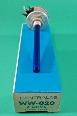 CENTRALAB WW-020 2OHM 5W LINEAR TAPER POTENTIOMETER   - Image 1 of 4