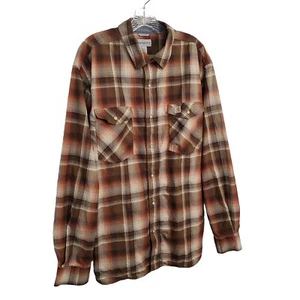 Carhartt Size XL Shirt Relaxed Fit Pearl Snap Button Plaid Long Sleeves Pockets - Picture 1 of 8