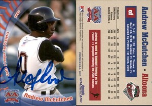 Andrew McCutchen Signed 2007 Grandstand Eastern T/P #NNO RC Card Auto AU