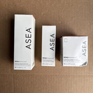 ASEA RENUAdvanced Skin Care Foaming Cleanser Glow Serum Hydrating Cream - Picture 1 of 4