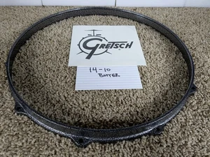 Gretsch USA Snare Drum Hoop 14" 10 Loch Batter Side Gun Metal Die Cast NOS - Bild 1 von 1