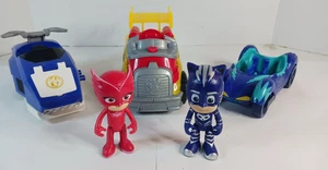 Paw Patrol PJ Masks Lot 2 Figures + 3 Vehicles - Picture 1 of 16