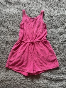 Old Navy Pink Terry Romper Girls Size Small 5 - Picture 1 of 3