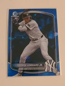 George Lombard Jr Sapphire 2025 Bowman Chrome Sapphire New York Yankees #BCP164 - Picture 1 of 1