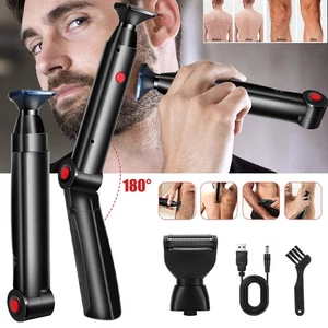 Herren Elektrischer Rückenrasierer Körperpflegeset Trimmer für Gesicht, Arm, Kinn Bart - Bild 1 von 11