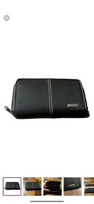 Rosetti Black Fabric Zipper Close Women’s Wallet Clutch zipper close - Image 1 of 4